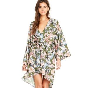 Maison Du Soir Robe in Olive Floral